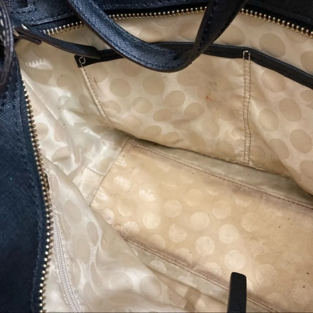 Kate spade black saffiano leather two way tote crossbody bag